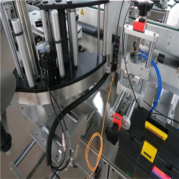 CE Sticker Label Applicator, Wine Bottle Labeling Machine Servo Motors Driving